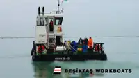 SHALLOW DRAFT MULTICAT  WORKBOAT WITH DECK CRANE AND LARGE DECK SPACE