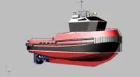 Twin Screw Multipurpose tugboat with crane 19TBP